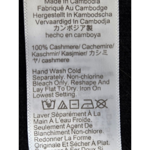 J. Crew Wide Rib Cashmere Cardigan Womens M Black NWT $178 CO325 - Picture 6 of 6